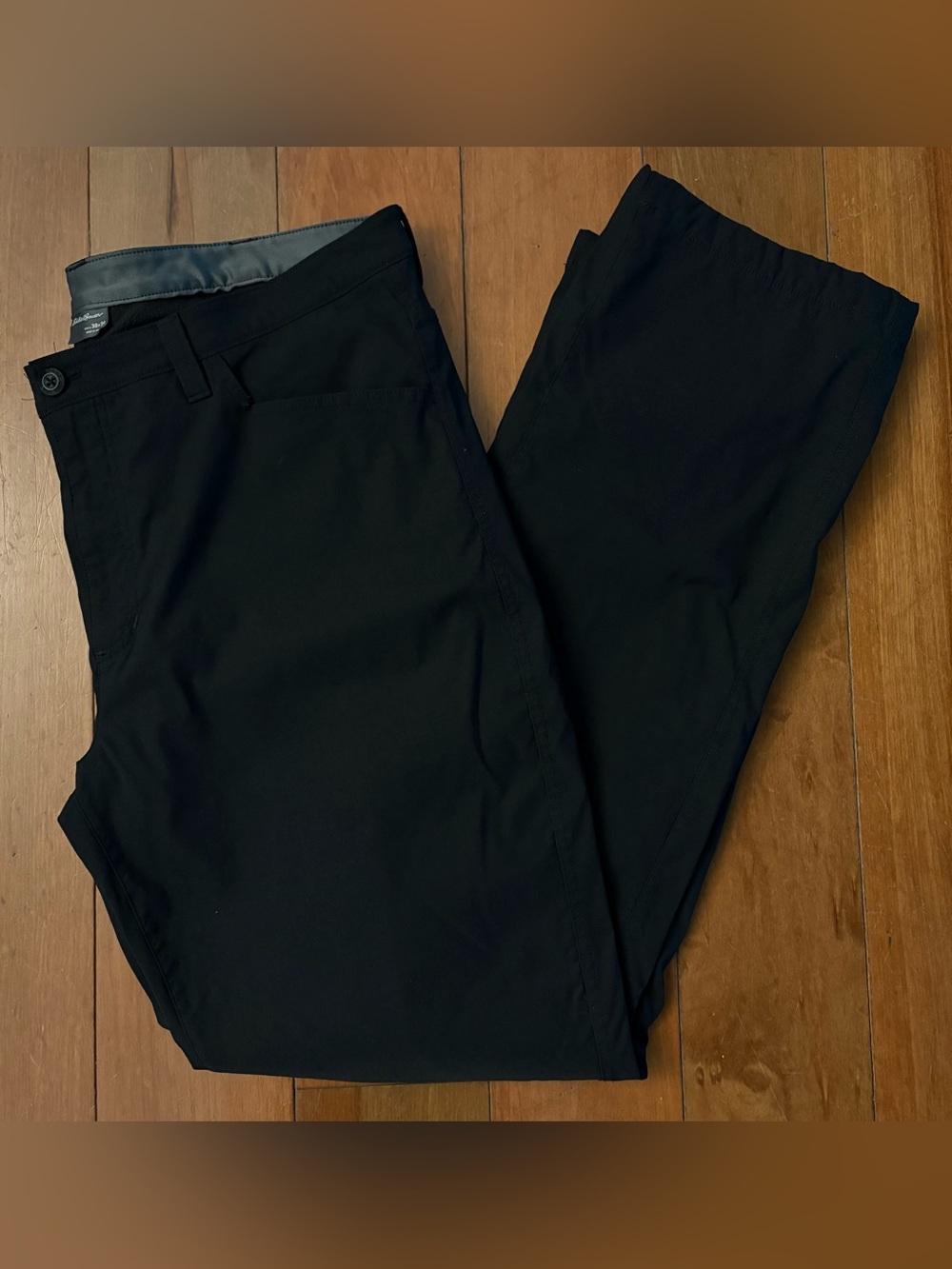 Eddie Bauer 38x34 Fleece Lined Men’s Black Pants Nylon & Spandex Winterwear